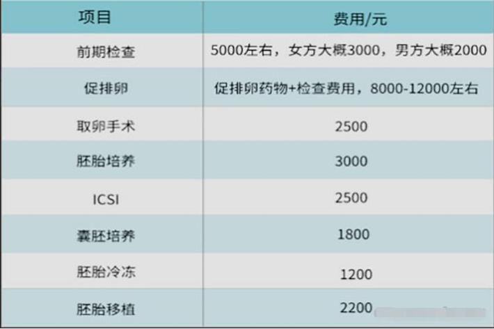 保定第三代试管费用多少